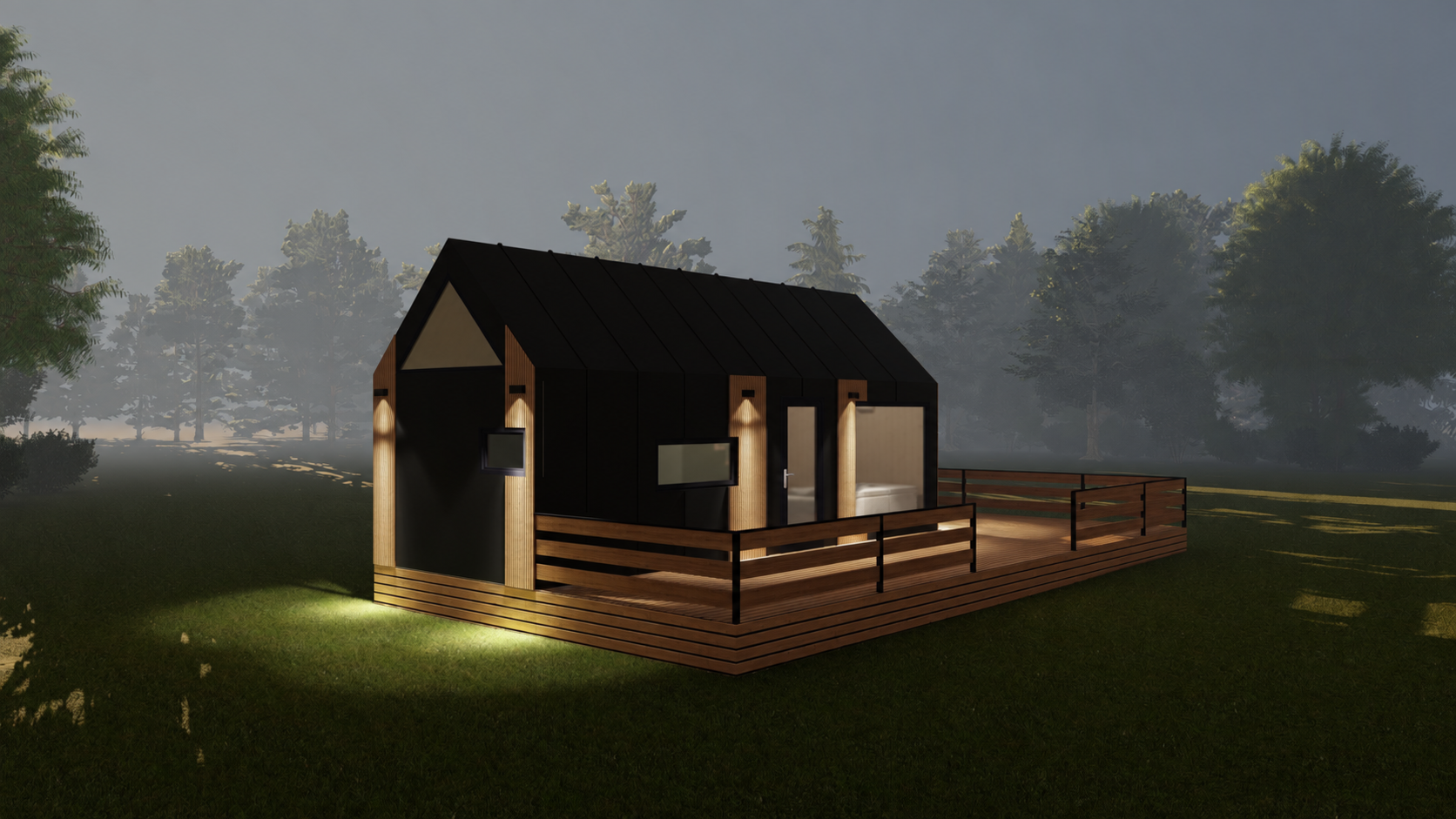 Mini Wood Premium, 24 m², galériával