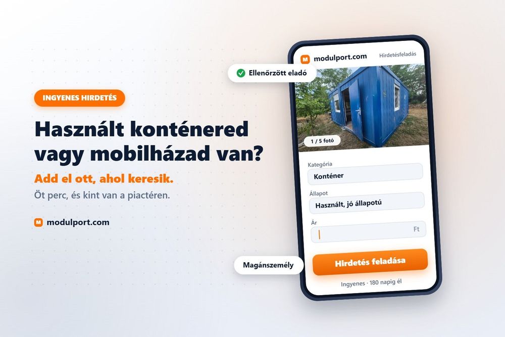 Használt konténer és mobilház eladása