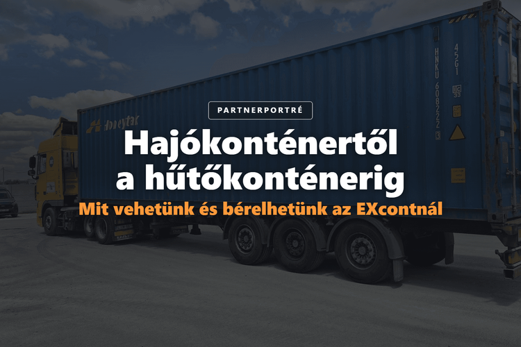EXcont Container negyven lábas hajókonténer szállítás közben