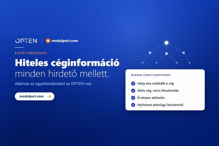 Aláírtuk az együttműködést az OPTEN Kft.-vel: hiteles céginformáció minden hirdető mellett